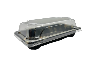 Medium Black Plastic Recyclable SZ3-01AB Sushi Tray