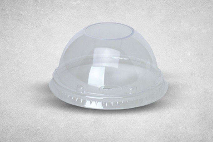 95mm Clear Plastic Recyclable DL94 Dome Lids without Hole