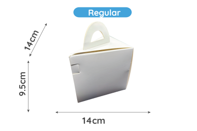 White Cardboard Recyclable Cake Slice Boxes