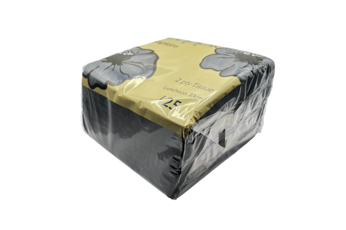 33cm Black Paper Biodegradable Luxury 2PLY Napkins