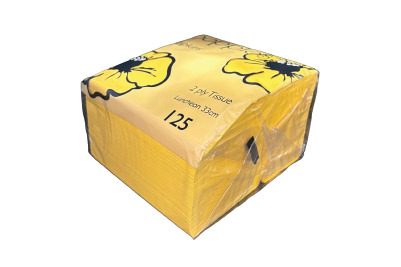 33cm Yellow Paper Biodegradable Luxury 2PLY Napkins
