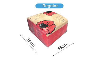 33cm Red Luxury Napkins 2 PLY