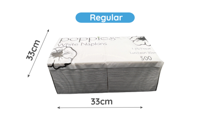 30cm White Paper Biodegradable 1 PLY Napkins