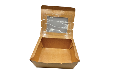 45oz Brown/Kraft Recyclable No8 Window Boxes