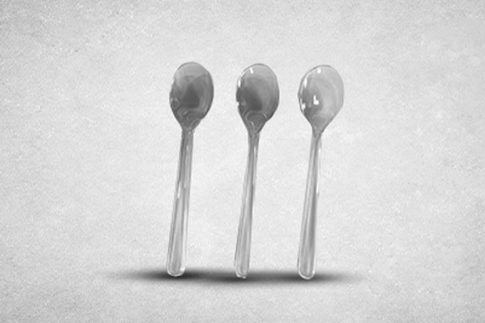 Regular Clear Plastic Recyclable Spoons