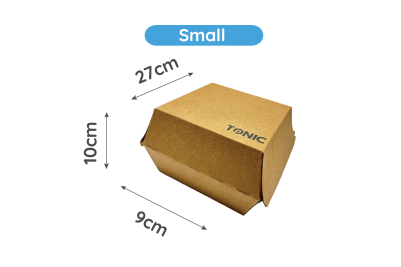 TONIC Small Brown/Kraft Recyclable Burger Boxes