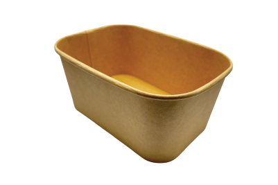 1000ml Rectangular Brown/Kraft Recyclable Takeaway Combo Meal Boxes with Plastic Lids