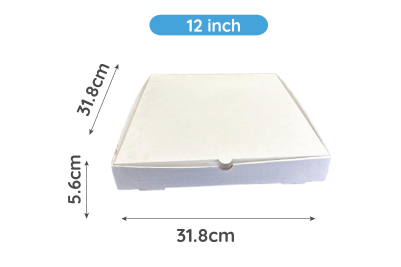 12 inch White Cardboard Biodegradable Corrugated Pizza Boxes