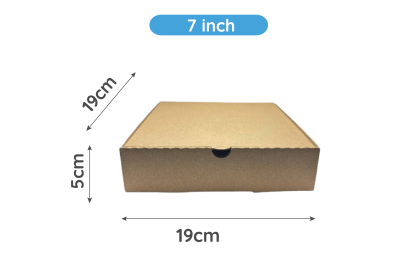 7 inch Brown/Kraft Biodegradable Corrugated Pizza Boxes