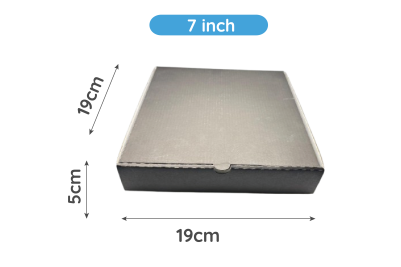 7 inch Black Cardboard Biodegradable Corrugated Pizza Boxes