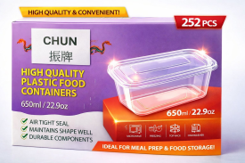 650ml Clear Microwaveable...