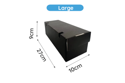 Large Black Cardboard Recyclable Rectangular Octagon Boxes