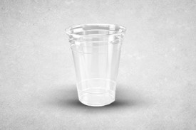 16oz Clear Plastic Recyclable Tumbler Milkshake Cups