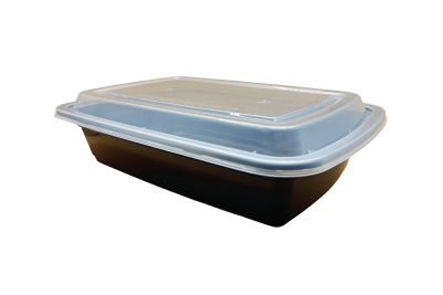 1000ml Black Plastic Microwaveable 1 Compartment YQ-A78 Containers with Lids