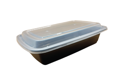 1000ml Black Plastic Microwaveable 1 Compartment YQ-A78 Containers with Lids