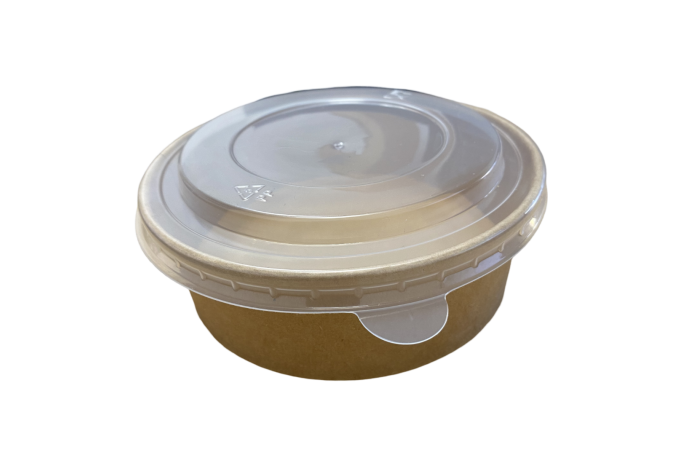 New 16oz(500ml) Brown/Kraft Combo Wide SALAD Bowls with PP Lids