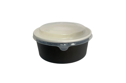 New 750ml/26oz Black/White Combo Wide SALAD Bowls With PP Lids