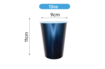 12oz Black Paper Recyclable Cups (Cold Drink)
