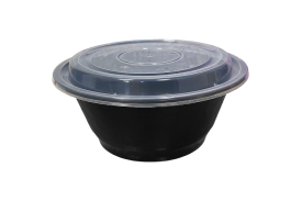 38oz/1050ml Black Plastic...