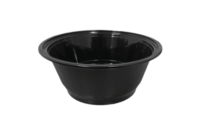 38oz/1050ml Black Plastic Microwaveable YQ-6810 Round Bowls with Lids