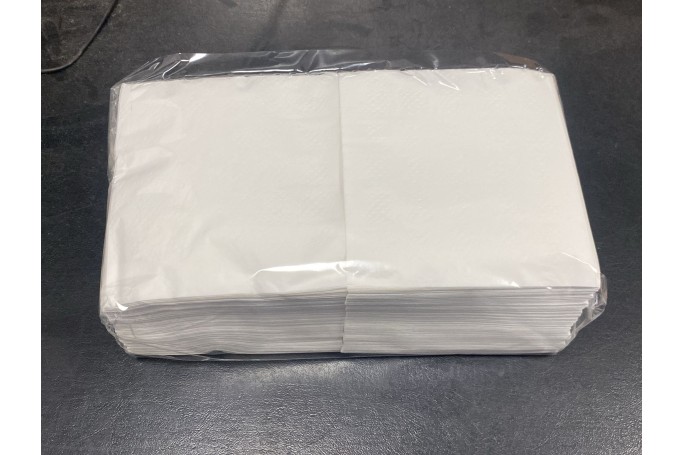 New 30cm White Paper Biodegradable 1 PLY Napkins