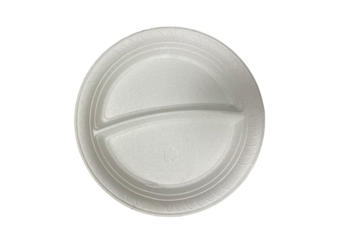 Isoform White 2 Comp Biodegradable Round Plates