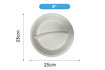 Isoform White 2 Comp Biodegradable Round Plates