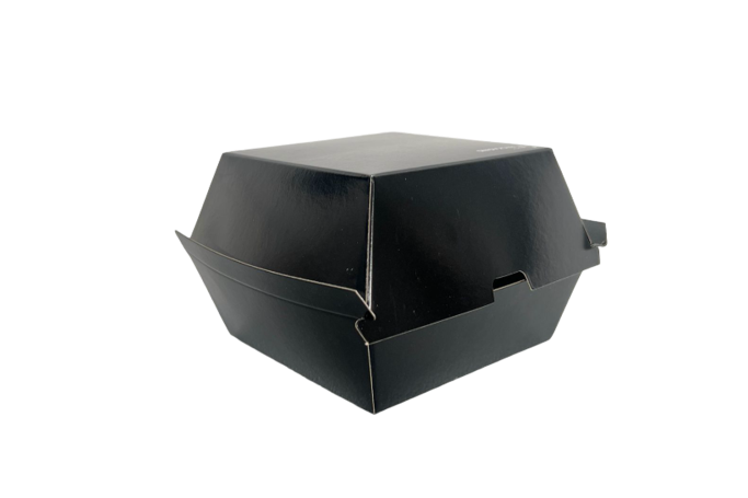Medium Black Foil Recyclable 125x125x85mm Burger Boxes