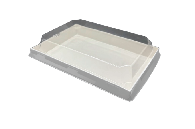 Large White Tray & Lids 190x115x20mm