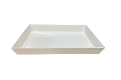 Large White Tray & Lids 190x115x20mm