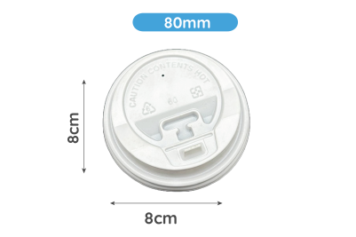 8oz-Fit White Plastic Recyclable 8W Reclosable Coffee Cup Lids