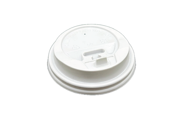 12oz-Fit White Plastic Recyclable 12W Reclosable Coffee Cup Lids