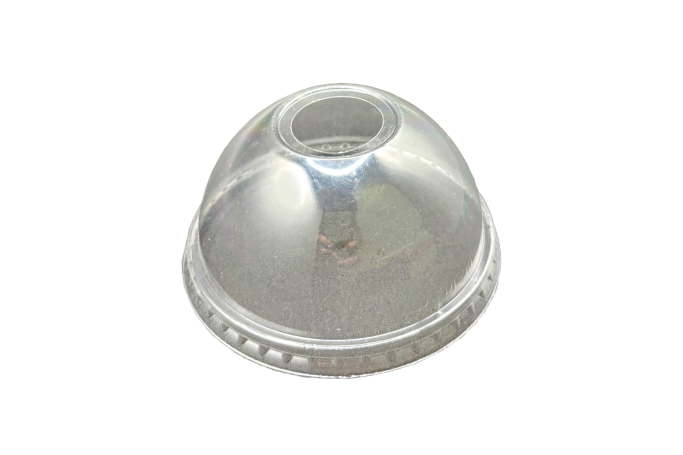 95mm Clear Plastic Recyclable DL95 Dome Lids with Hole