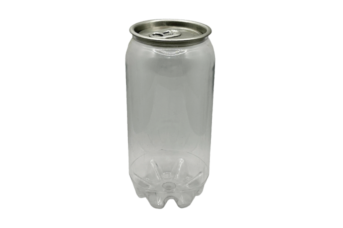 350ml Strong PET Plastic Recyclable Cans & Lids (Pepsi Style)