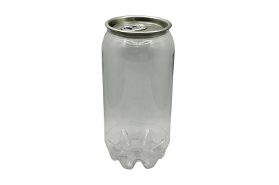 350ml Strong PET Plastic Recyclable Cans & Lids (Pepsi Style)