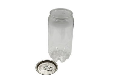 350ml Strong PET Plastic Recyclable Cans & Lids (Pepsi Style)