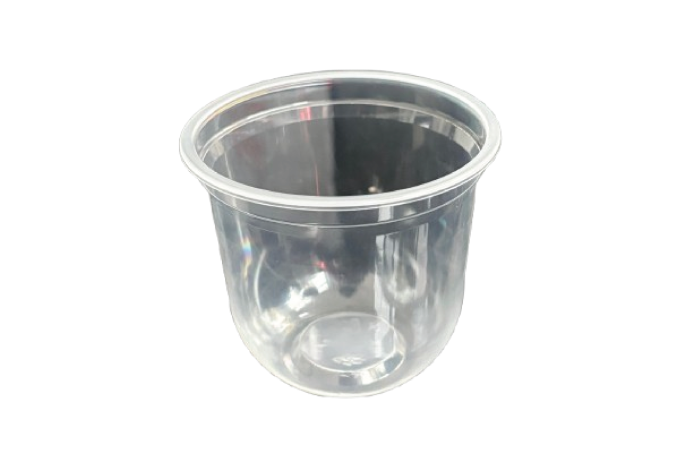 12oz Clear Plastic Recyclable PP Bubble Tea U Cups