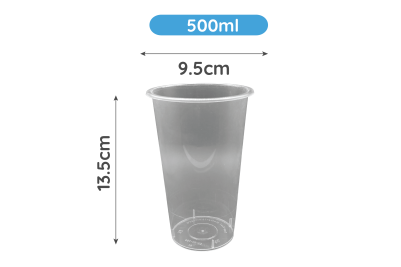 500ml PP Bubble Tea Cups