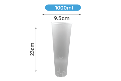 1000ml PP Bubble Tea Cups