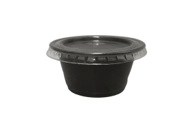 2oz Black Plastic...
