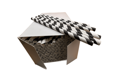 9x210mm Black Paper Biodegradable Straws
