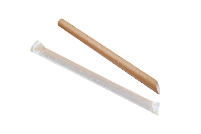 12x210mm TEA FIBRE Recyclable Pointy Bubble Tea Straws