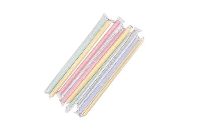 12x210mm Multi-Coloured Pointed Neon Plastic Recyclable Bubble Tea Straws