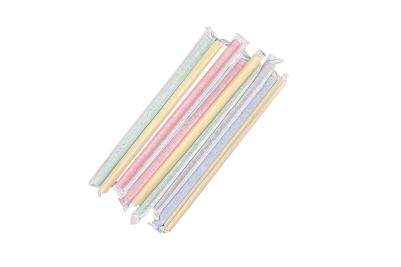 12x210mm Multi-Coloured Pointed Neon Plastic Recyclable Bubble Tea Straws