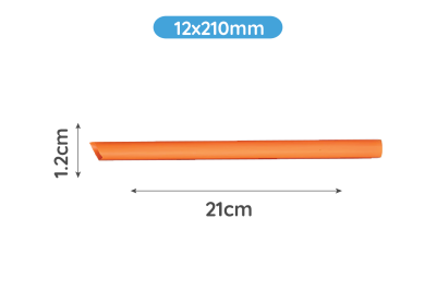 12x210mm Multi-Coloured Pointed Neon Plastic Recyclable Bubble Tea Straws
