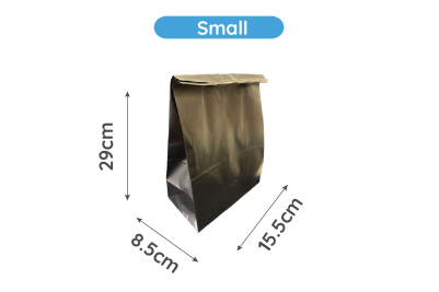 Small Black Paper Biodegradable Grab Bags