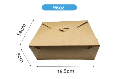 96oz Brown/Kraft Recyclable No4 Takeaway Boxes