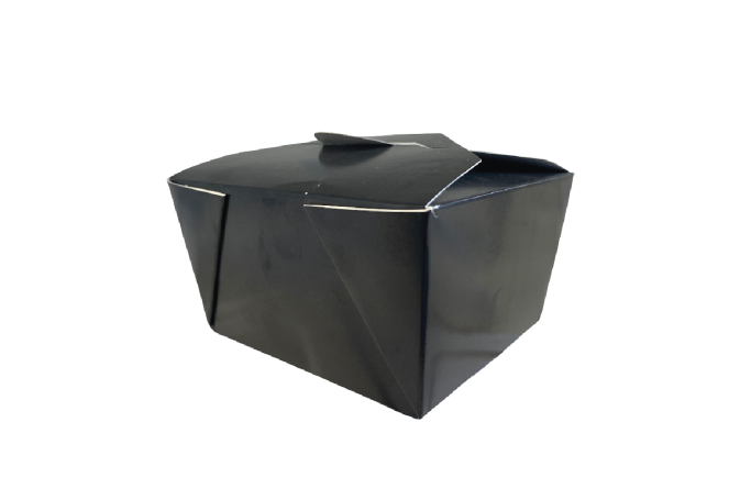 26oz Black Cardboard Recyclable Takeaway Boxes