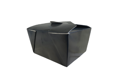 26oz Black Cardboard Recyclable Takeaway Boxes