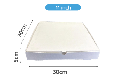 11 inch White Cardboard Biodegradable Corrugated Pizza Boxes